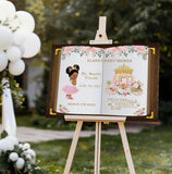 Printed Princess Carriage Baby Shower Welcome Sign Little Princess on the way Foamboard