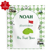 Mastered First Year Backdrop Personalized Welcome Sign High Chair Banner