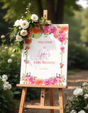 Printed Citrus Sign Bridal Brunch Welcome Foamboard Bright Floral Entrance Sign