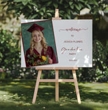 Printed Welcome Photo Sign Grad Party Decor Graduation Yard Banner