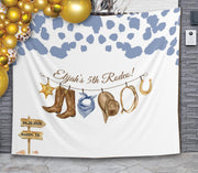 Rodeo Birthday Decor Cowboy Party Banner Custom Wild West Backdrop