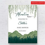 Adventure Awaits  Paper Poster,  Custom Name Welcome Sign