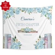 First Chapter 1st Birthday Party Banner One for the Books Birthday Decor