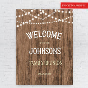 Personalized Family Get Together Welcome Poster, Western Country Decor