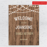 Personalized Family Get Together Welcome Poster, Western Country Decor