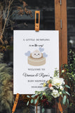 Printed Dumpling Baby Shower Welcome Sign Little Dumpling on the Way Modern Baby Sprinkle Foam Board Boy Girl Baby Shower Welcome Poster