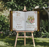 Four-ever a Princess Entrance Decor Once Upon a Time Book Poster