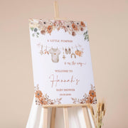 Printed Fall Pumpkin Baby Shower Sign Baby Clothes Welcome Foamboard Little Pumpkin On the Way Gender Neutral Poster Laundry Boho Decor