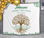 Custom Family Reunion Backdrop, Family Tree Decor, Our Roots Remain As One Backdrop, Family Get Together, Siblings Cousins Gathering