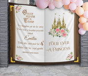 Four Ever A Princess Backdrop 4th Birthday Princess Party Decor