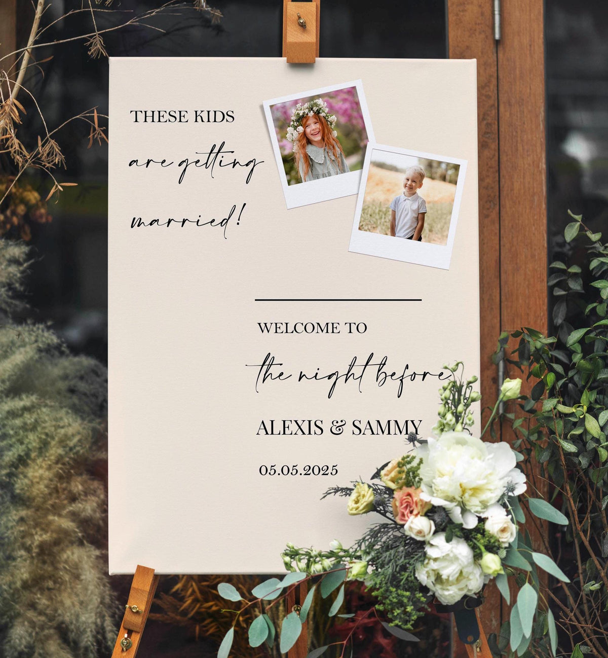 Printed Night Before Wedding Sign Rehearsal Kids Are Getting Married Foamboard