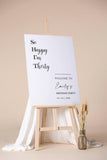 Personalized 30th Birthday Poster Simple Minimalist Entrance Party Sign
