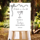 Bride in a Tini Bit Welcome Sign Martini Bachelorette Party Foamboard Dirty