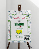 Printed Golf Party Welcome Sign Mastered 50 Years Birthday Foamboard