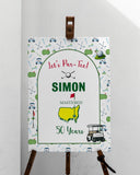 Printed Golf Party Welcome Sign Mastered 50 Years Birthday Foamboard