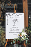 Printed Birthday Welcome Sign A tini bit older Birthday Decor
