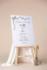 Bride in a Tini Bit Welcome Sign Martini Bachelorette Party Foamboard Dirty Martini Bachelorette Decor Tini Bit Bridal Shower Poster Paper