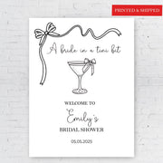 Martini Bachelorette Decor Tini Bit Bridal Shower Poster Paper