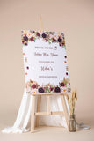 Bride to Be Sign Bridal Shower Engagement Welcome Sign Printed Burgundy Blush Future Mrs Foamboard Blush Floral Wedding Shower Poster
