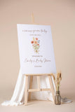 A Locally Grown Baby Shower Welcome Sign Printed Farmers Market Bow Baby Sprinkle Foamboard Homegrown Cute Baby Wildflower Entrance Sign