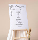 Printed Bachelorette Party Welcome Sign Bride in a Tini Bit Foamboard Martini Bridal Shower Decor Dirty Martini Hen Party Poster Paper