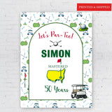 Mens Birthday Any Age Golf Event Poster Golf Lover Let's Par-Tee Poster