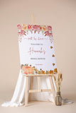 Printed Fall Bridal Shower Welcome Sign Fall in Love Decor Pumpkin Engagement Foamboard Personalized Floral Autumn Wedding Poster