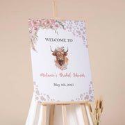 Bachelorette Party Foamboard Cow Print Future Mrs Poster Paper Entrance
