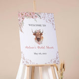 Bachelorette Party Foamboard Cow Print Future Mrs Poster Paper Entrance