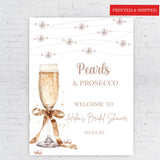 Gold Bow Wedding Shower Entrance Sign Bachelorette
