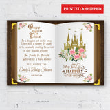 Pink Floral Castle Sign Baby Sprinkle Once Upon A Time Sign