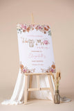 Dusty Pink Pumpkin Baby Girl Welcome Sign Printed Baby Shower Decor Autumn Fall Baby Sprinkle Foamboard Laundry Boho Poster Little Pumpkin