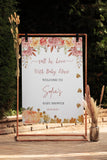 Autumn Fall Baby Shower Welcome Sign Pumpkin Leaves Party Foamboard Gender Neutral Baby Sprinkle Poster Fall in Love Custom Baby Shower Deco