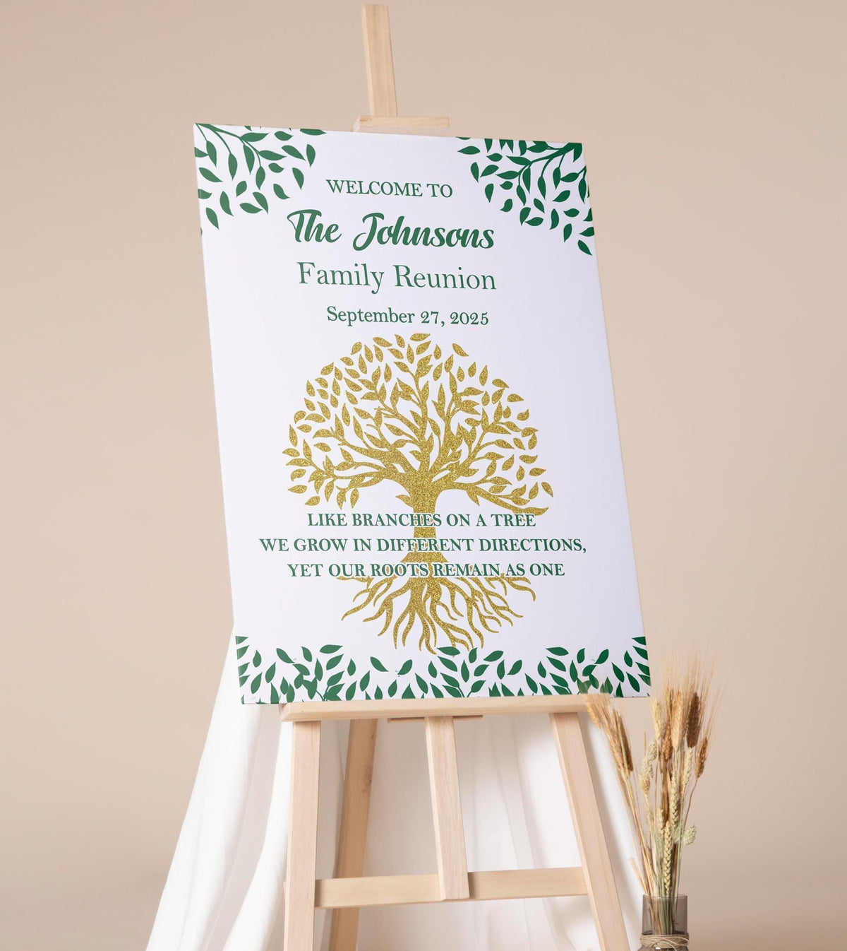 Family Tree Decor Our Roots Remain As One Welcome Sign