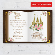 Printed Quince Birthday Welcome Sign Once Upon a Time Birthday Decor Sweet 16 15 Anos Princess Party Foamboard Personalized Castle Poster