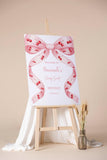 Printed Cherry Sweet Birthday Welcome Sign Pink Bow Birthday Foamboard Blush Ribbon Cherry Party Poster First Birthday 5th Birthday Decor