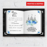 Blue Floral Princess Poster Fairytale Once Upon a Time Castle Sign