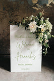 Printed Bridal Shower Welcome Sign Bride in a Tini Bit Foamboard