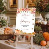 Printed Thanksgiving Dinner Welcome Sign Let's Give Thanks Foamboard