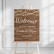 Rustic Wedding Welcome Sign Welcome to Our Forever Printed Engagement Foamboard Country Wedding Shower Signage Farmhouse Bridal Shower Deco