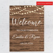 Rustic Wedding Welcome Sign Welcome to Our Forever Printed Engagement Foamboard Country Wedding Shower Signage Farmhouse Bridal Shower Deco