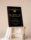 Grad Welcome Sign Doctor of Physical Therapy Graduation Foamboard PT Grad Decor Medical Student New Therapist 2025 Graduate Dr Name Poster