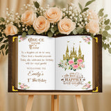 One ce Upon a Time Birthday Decor Printed One Year First Birthday Welcome Sign