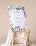 Custom Baby Shower Welcome Sign Greenery Gender Neutral Baby Shower Decoration Welcome Foamboard Baby Sprinkle Printed Shipped Signage