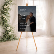 Custom Couples Photo Wedding Welcome Sign Personalized Engagement Foamboard Our Love Story Picture Poster Wedding Entrance Sign