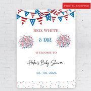 American Party Welcome Poster Patriotic Decor
