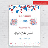 American Party Welcome Poster Patriotic Decor