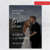Minimalist Modern Poster Wedding Entrance Sign