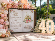 Women Birthday Decor Backdrop, Princess Party Banner