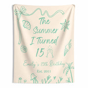 Custom Name Coastal Beach Seashells Banner, Ocean Theme